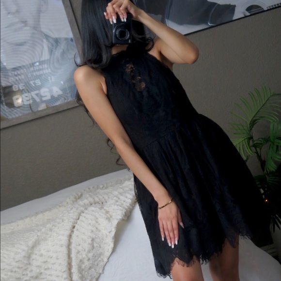 Free People Verushka Lace High Neck Mini Dress - Picture 8 of 13